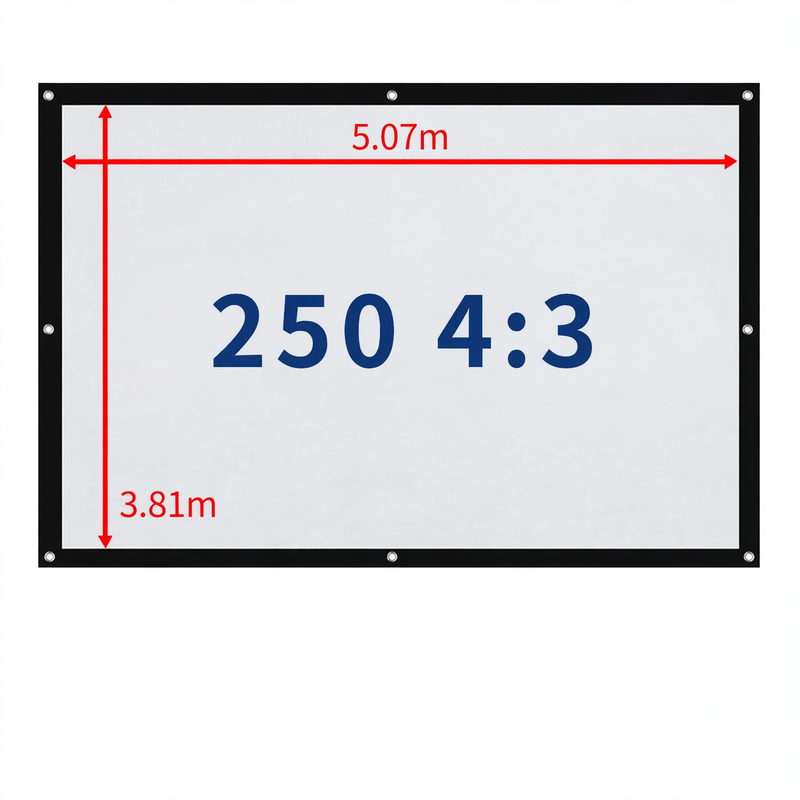 Projection screen, canvas made of sailcloth