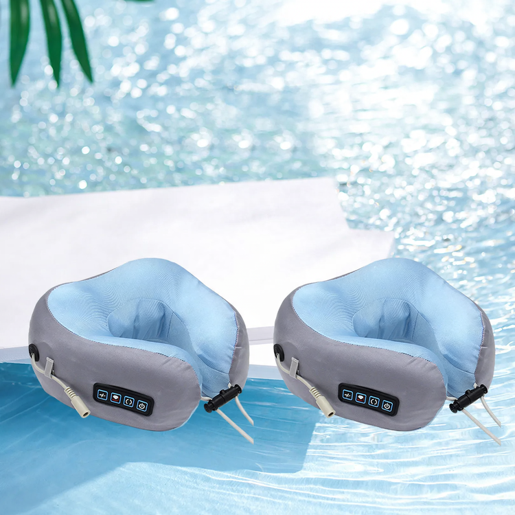 Neck massaging pillow with heating function and USB charging