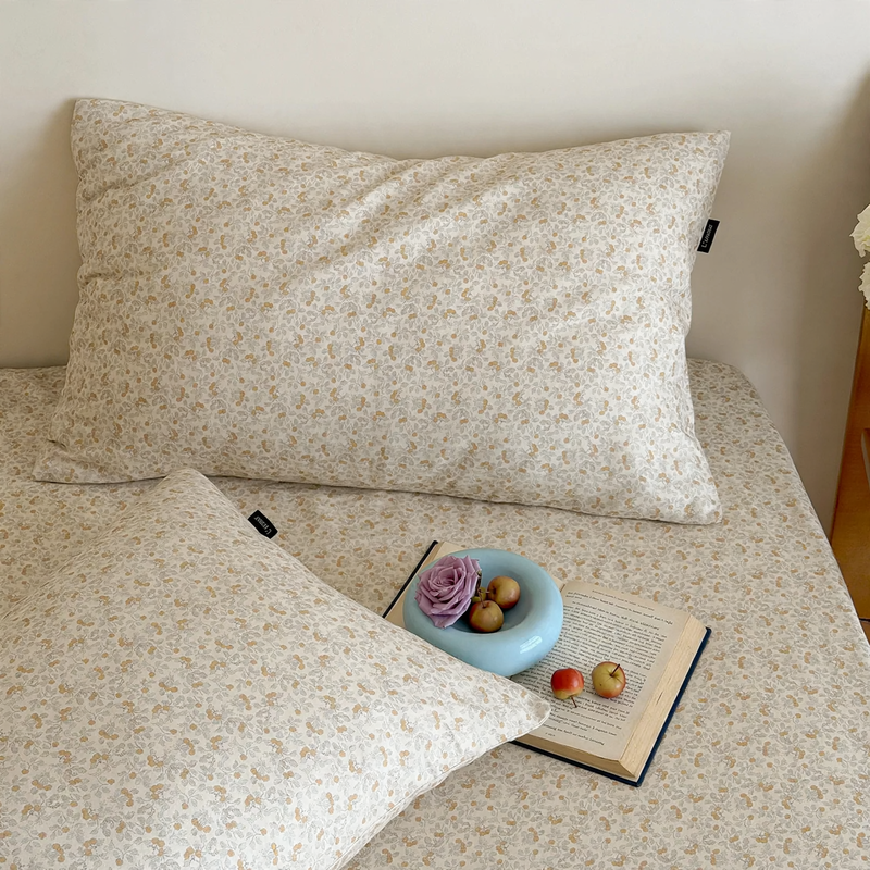Cotton pillowcase, double-layered, pair