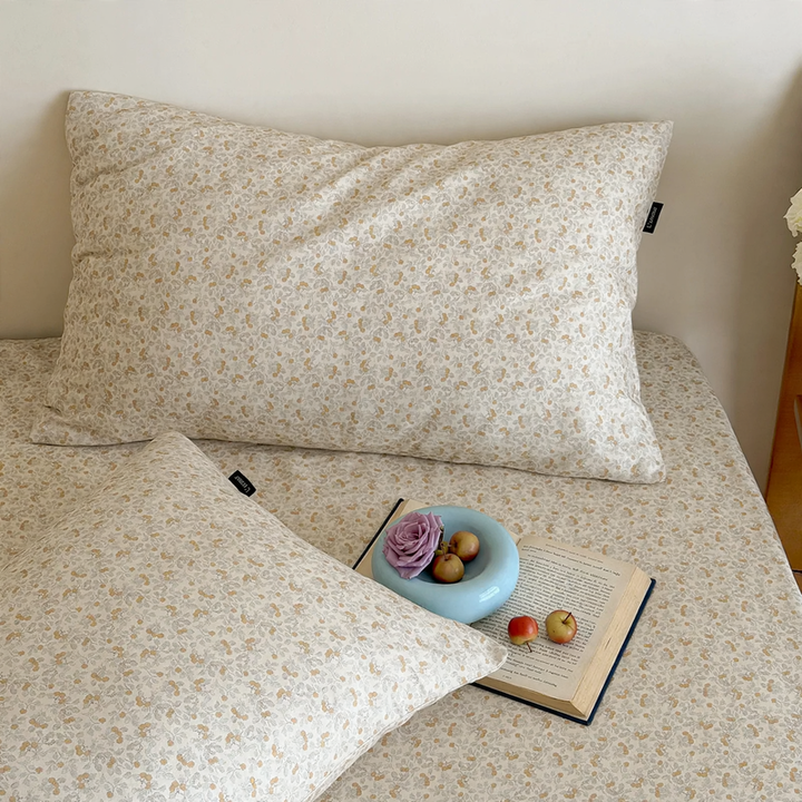 Cotton pillowcase, double-layered, pair