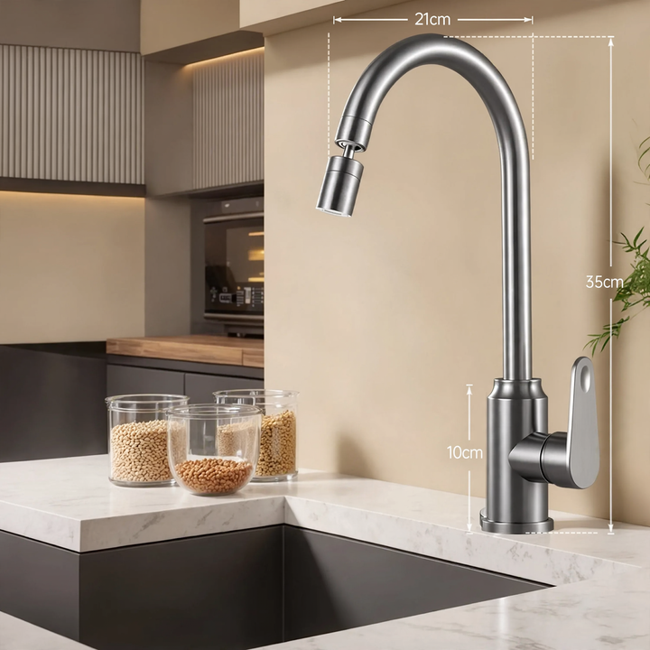 Pull-out kitchen faucet with ceramic valve