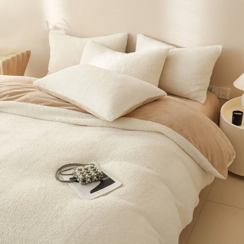 Teddy-Fleece-Bedding-Set, warming, 3- or 4-piece