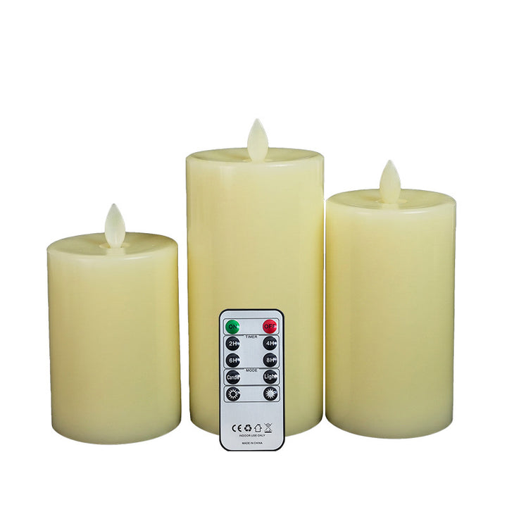 LED stub candle made of paraffin with remote control