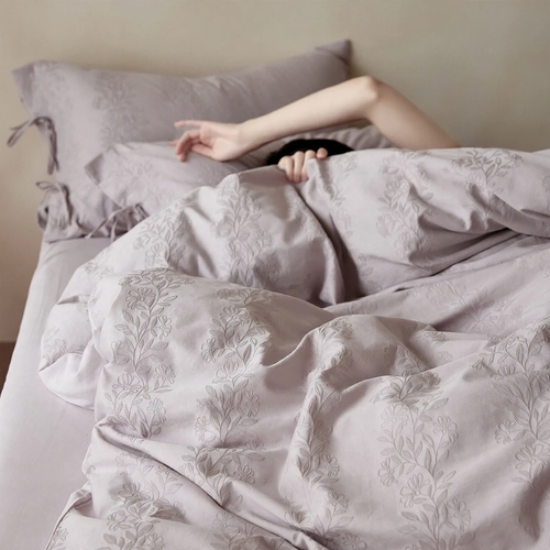 Warm bedding with patterns, 4-piece, cotton