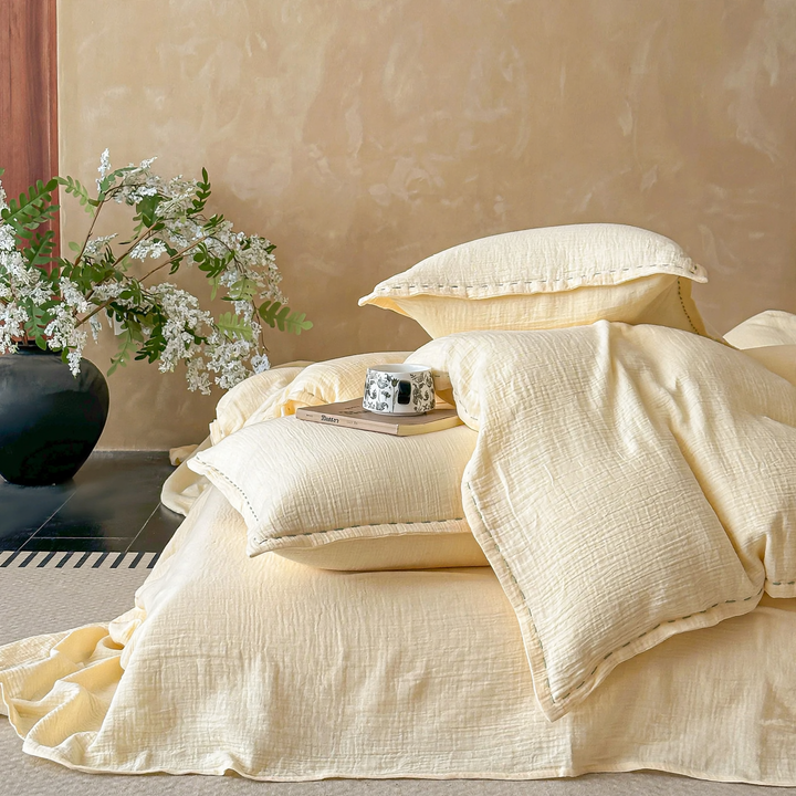 Cotton bedding set, 4-piece, double gauze