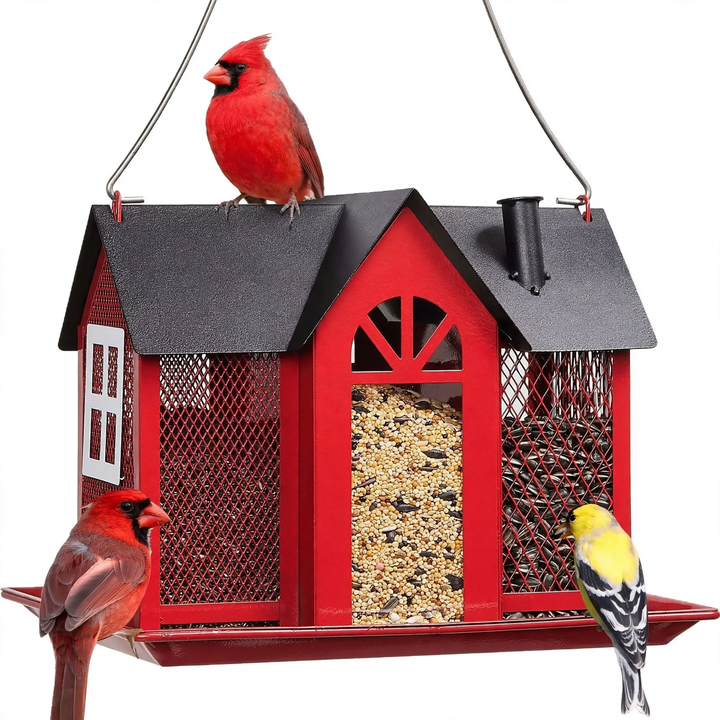 Creative bird feeder in house shape