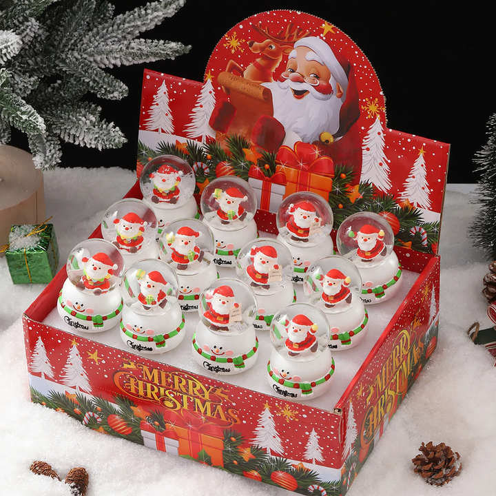 Christmas snow globe gift set with lighting