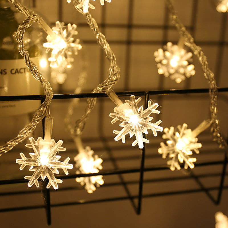 LED Snowflake String Lights, battery-operated, Model YL-XH