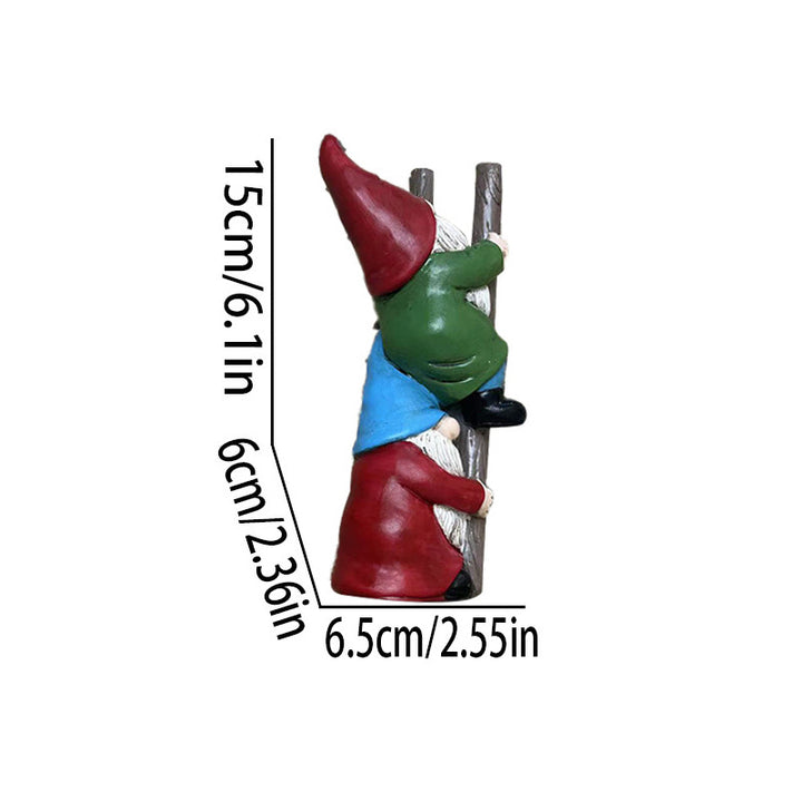 Decorative gnome figure made of resin