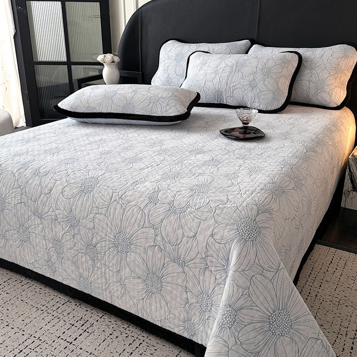 Milk fiber bedspread with padding for winter