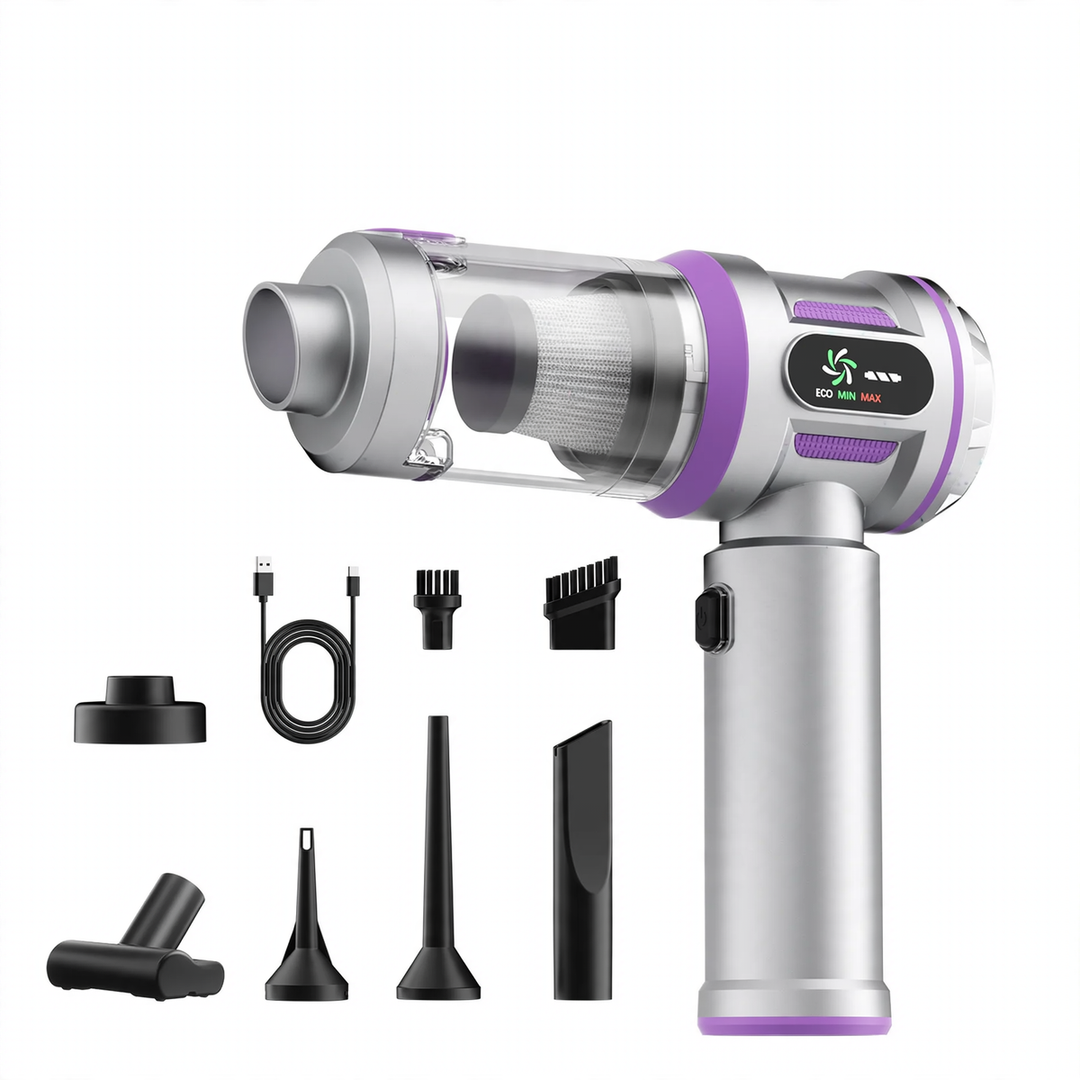 Portable car vacuum cleaner with battery