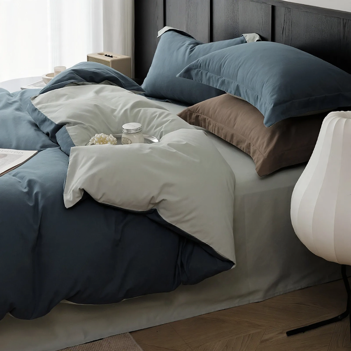 Cotton bedding set, brushed, 4-piece