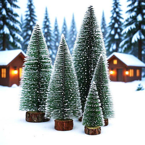 Mini Christmas tree with pine needle look