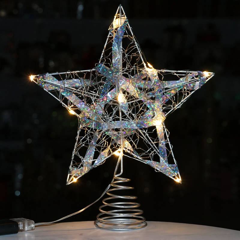 Christmas tree star topper made of iron