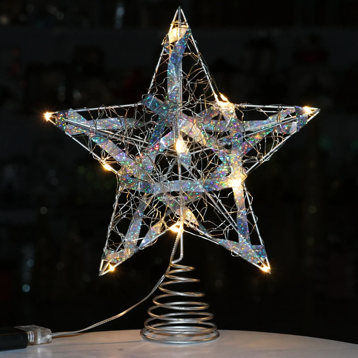 Christmas tree star topper made of iron