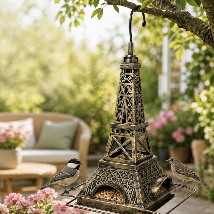 Eiffel Tower Birdhouse as Decoration