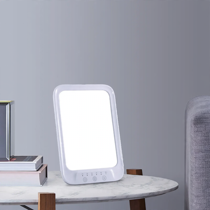 LED light therapy lamp with daylight simulation
