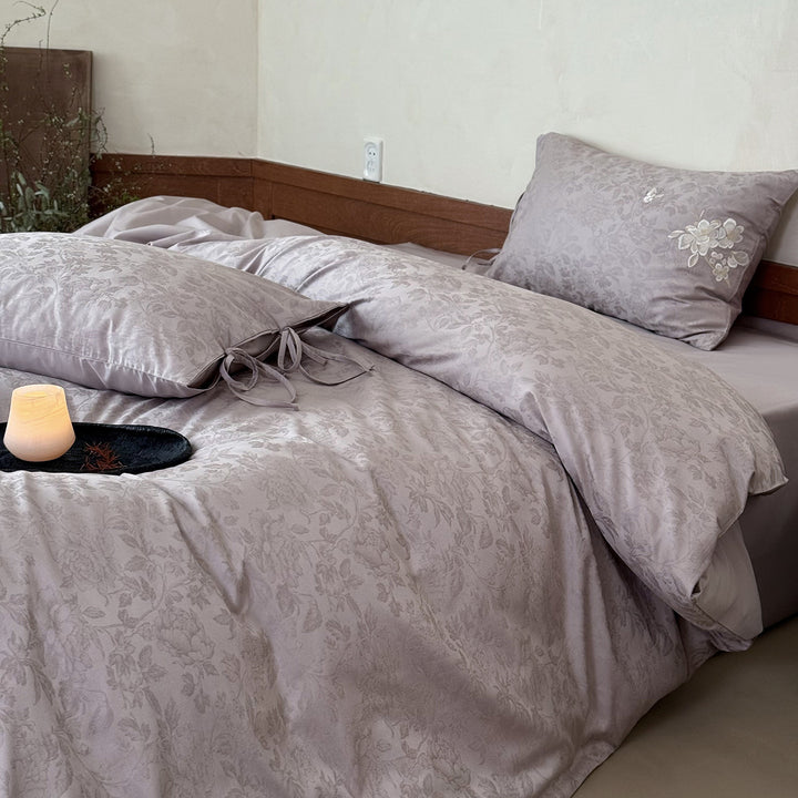 Cotton bed linen set, 100 cotton, embroidered