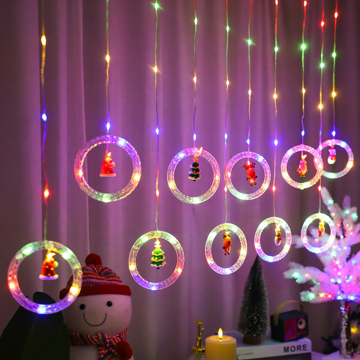 LED string lights with motifs, 3 m, remote controlled