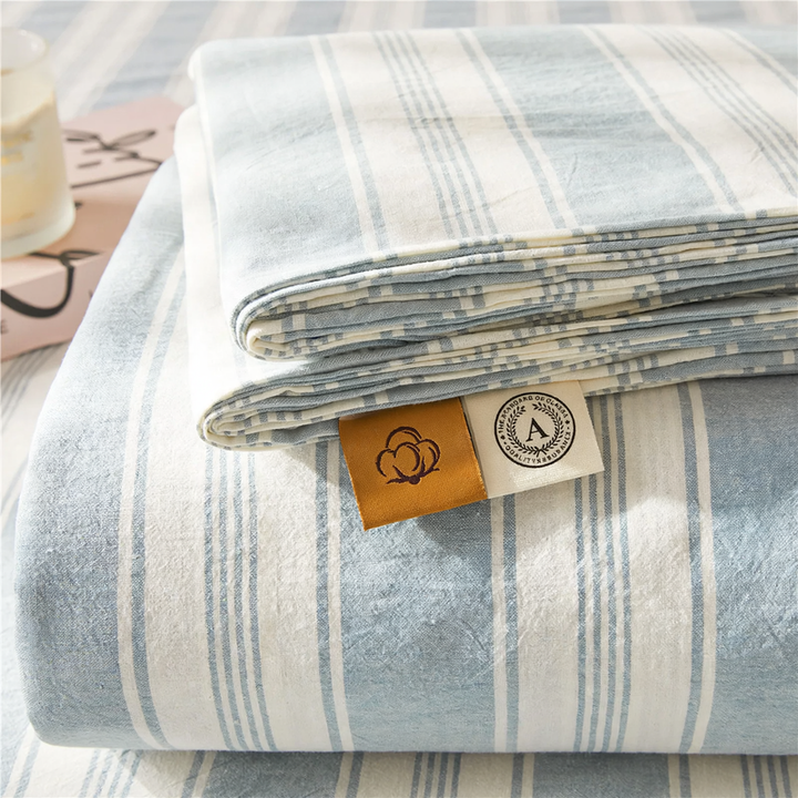 Cotton fitted sheet, long-staple cotton