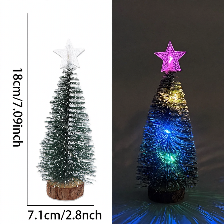 Mini Christmas tree with LED lighting and star