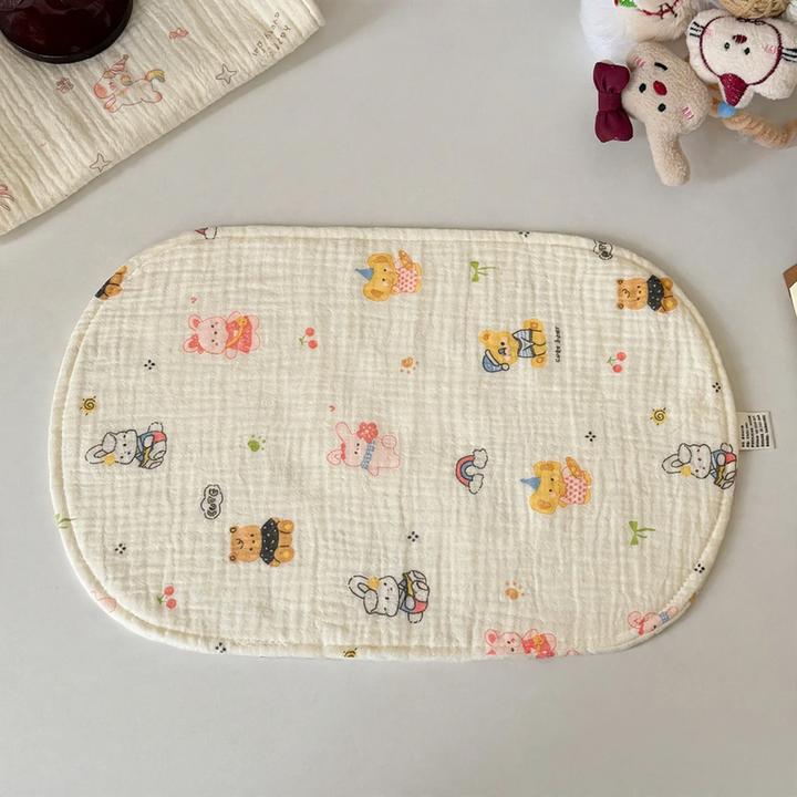 Cotton muslin pillow for babies, 8-layer, rectangular