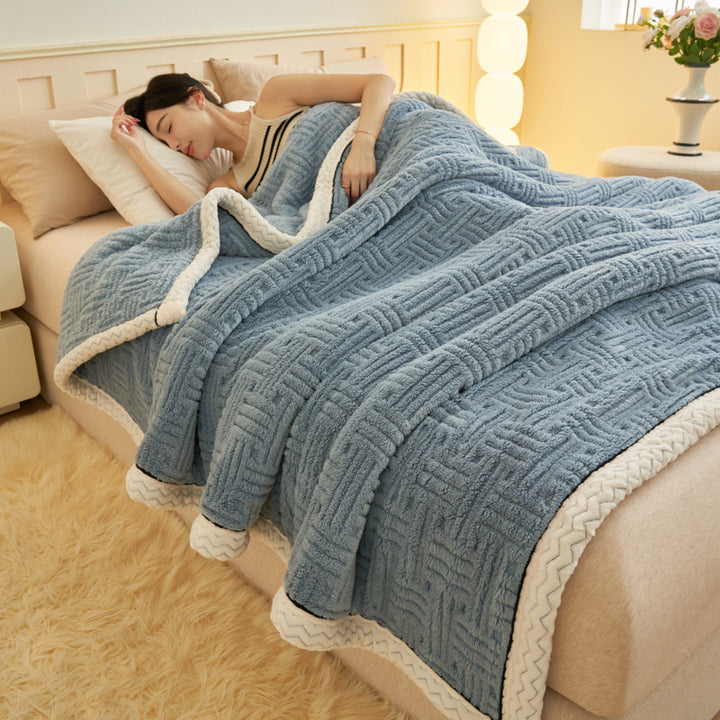 Soft Coral Fleece Throw Blanket, various sizes