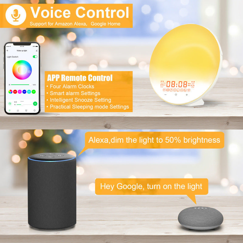 Smart WiFi Daylight Alarm Clock Lamp with App Control