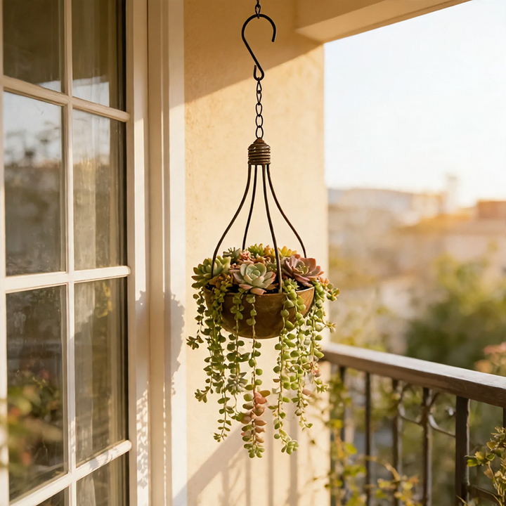 Birdhouse in light bulb shape made of iron