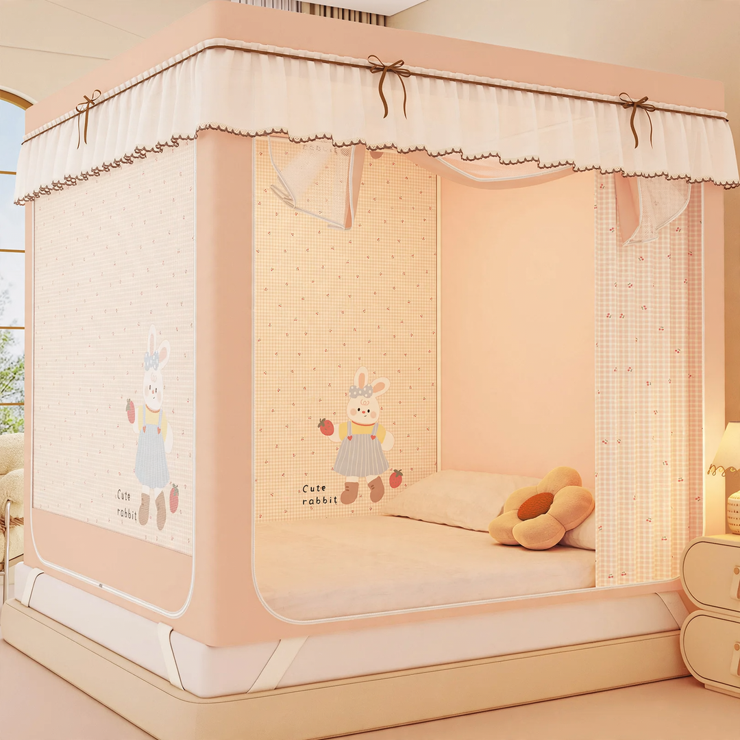 Mosquito net bed canopy with steel frame