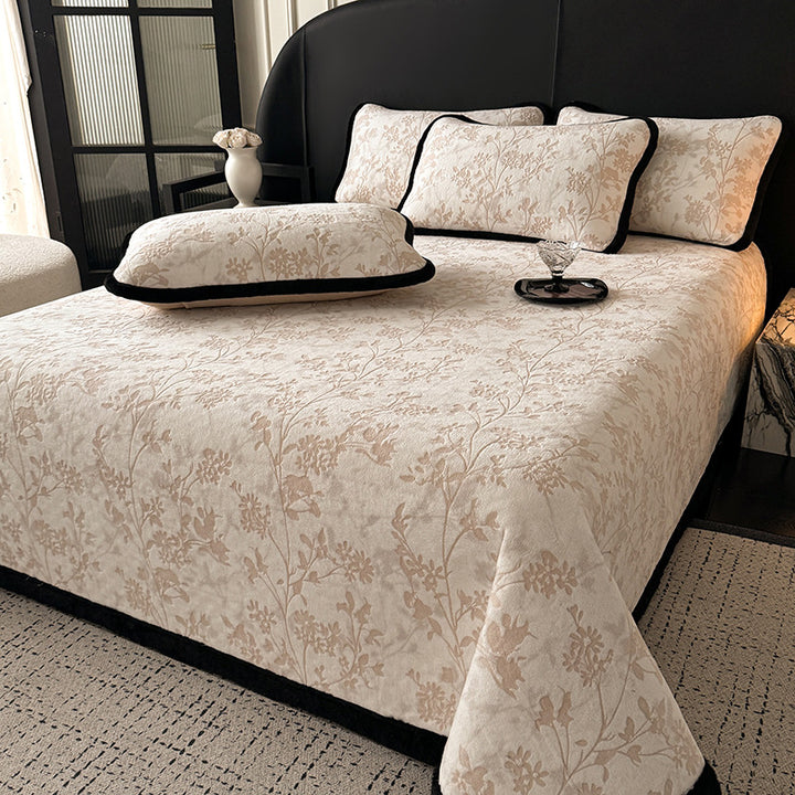 Milk fiber bedspread with padding for winter