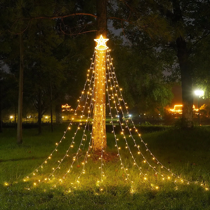 LED Star Waterfall String Lights