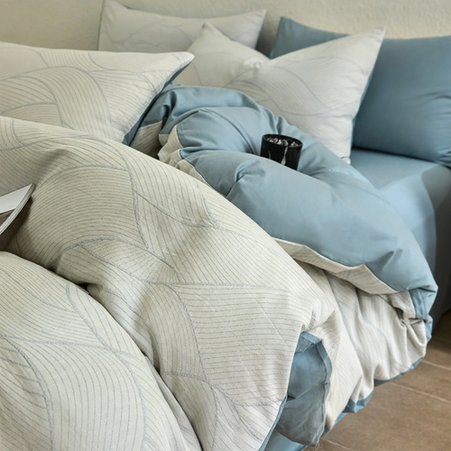 Cotton bedding set, 4-piece, double layer gauze