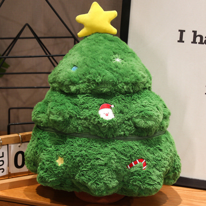 Christmas plush figure as decoration and pillow