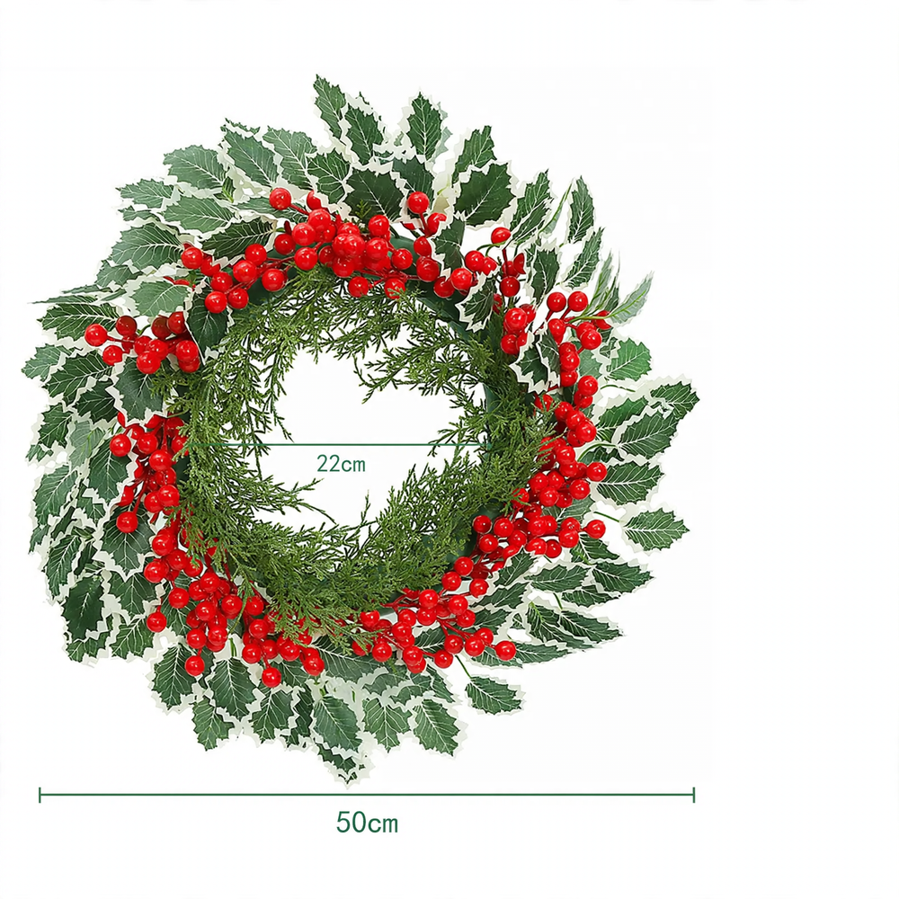 Artificial Christmas wreath in country house style