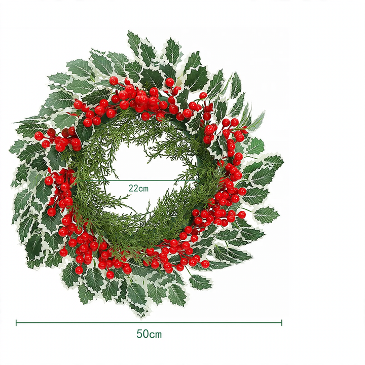 Artificial Christmas wreath in country house style