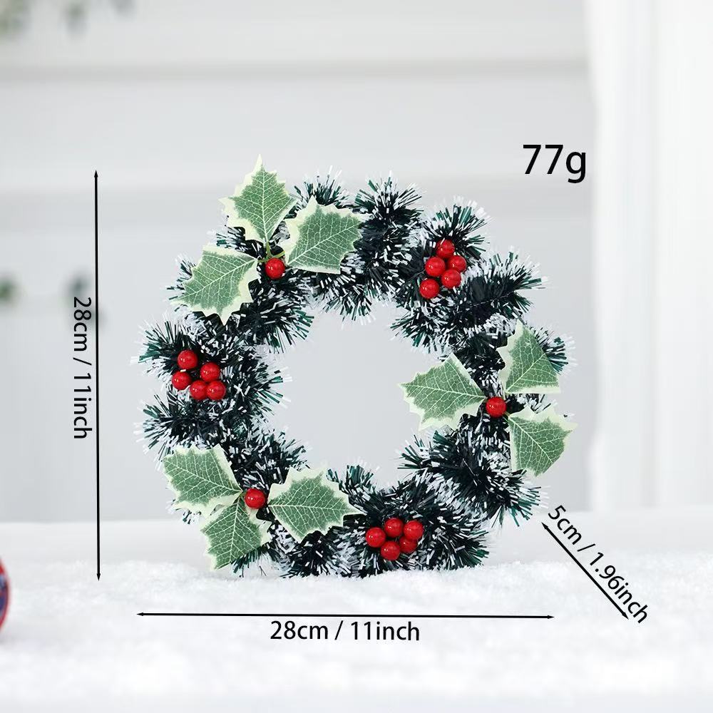 Decorative Christmas wreath with festive accents