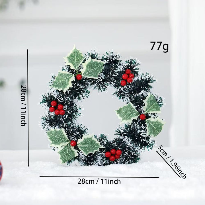 Decorative Christmas wreath with festive accents