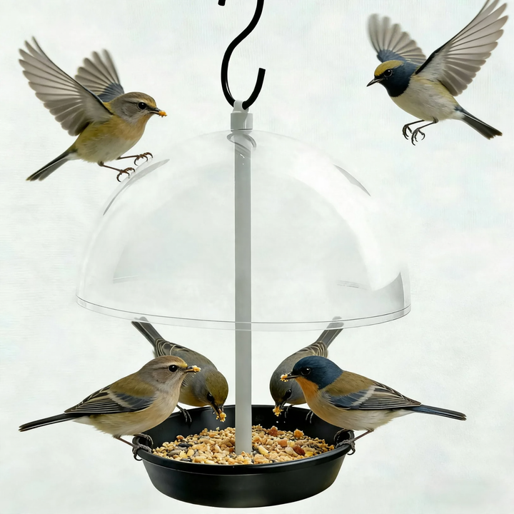 Hanging half-bowl birdbath for the garden