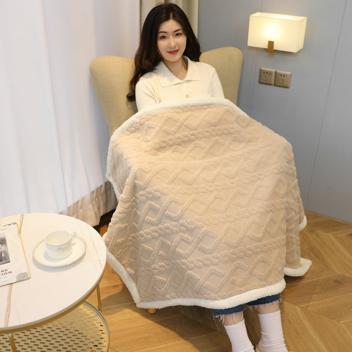 Thick taffeta wool blanket for autumn and winter