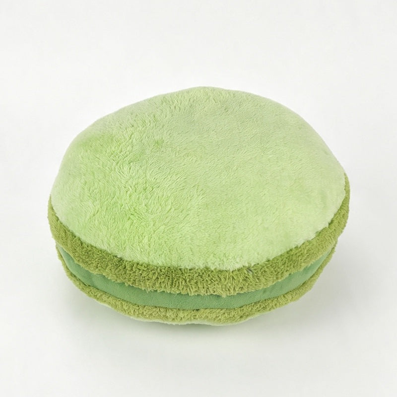 Round plush cushion, macaroon colors