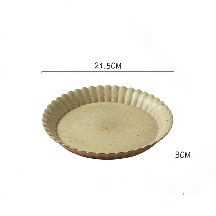 Ceramic plate, rectangular, Japanese style