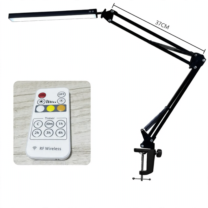 Folding LED Desk Lamp with Long Arm