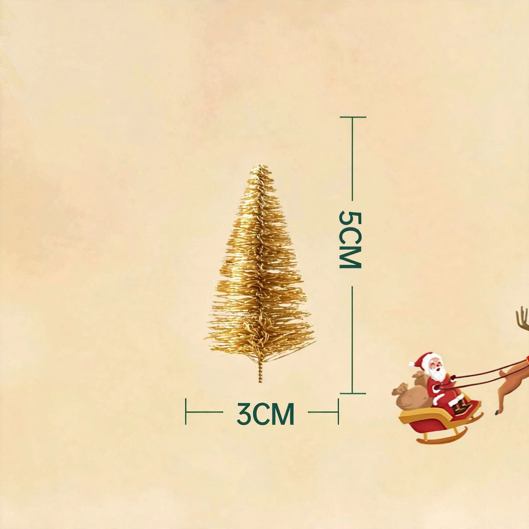 Miniature Christmas tree and wreath decoration