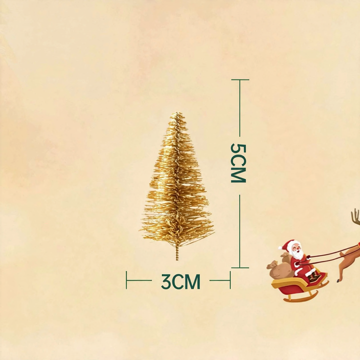 Miniature Christmas tree and wreath decoration