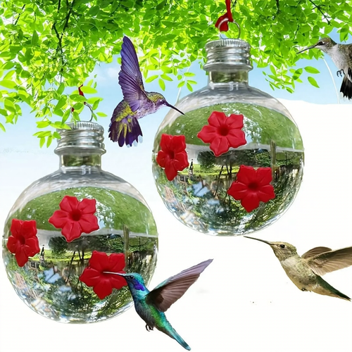 Ball-shaped bird waterer for outdoor use
