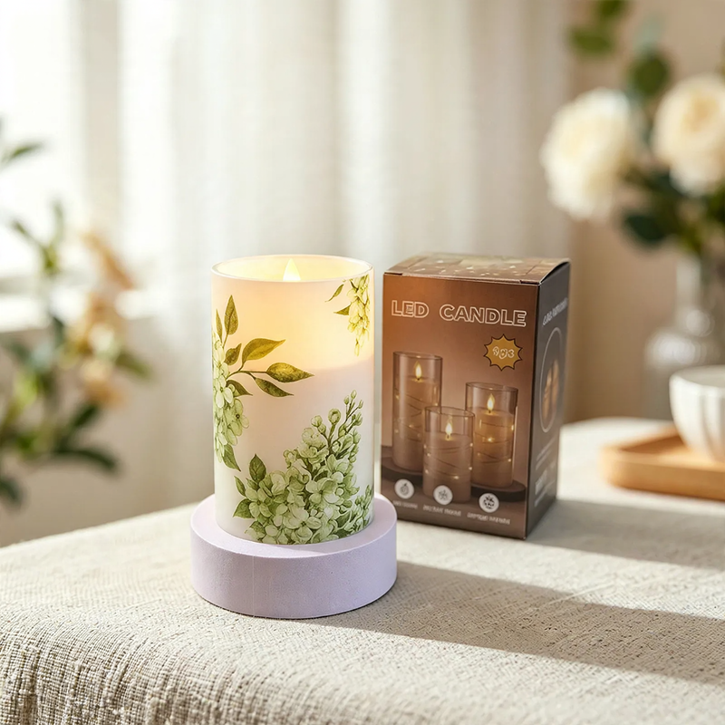 Rechargeable LED candles in a set of 3