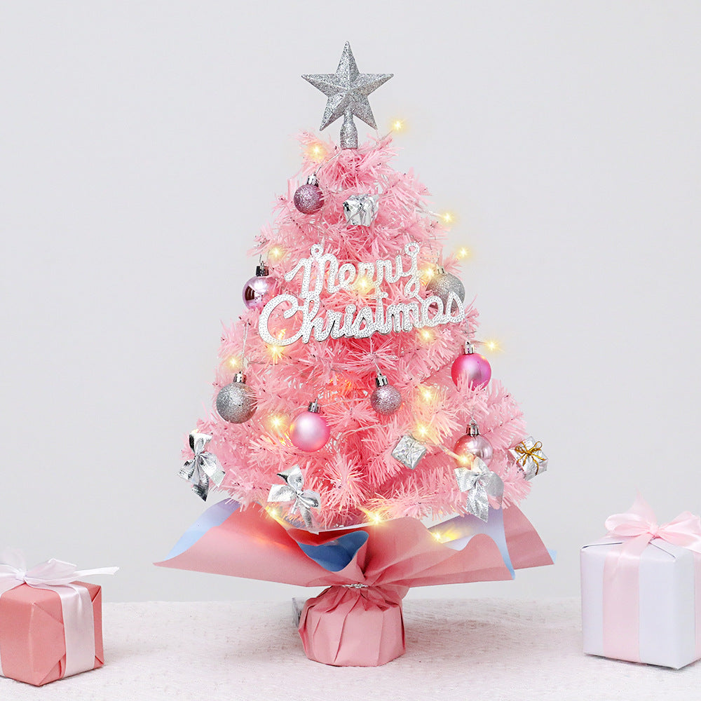Mini Christmas tree, 45 cm or 60 cm, Pink