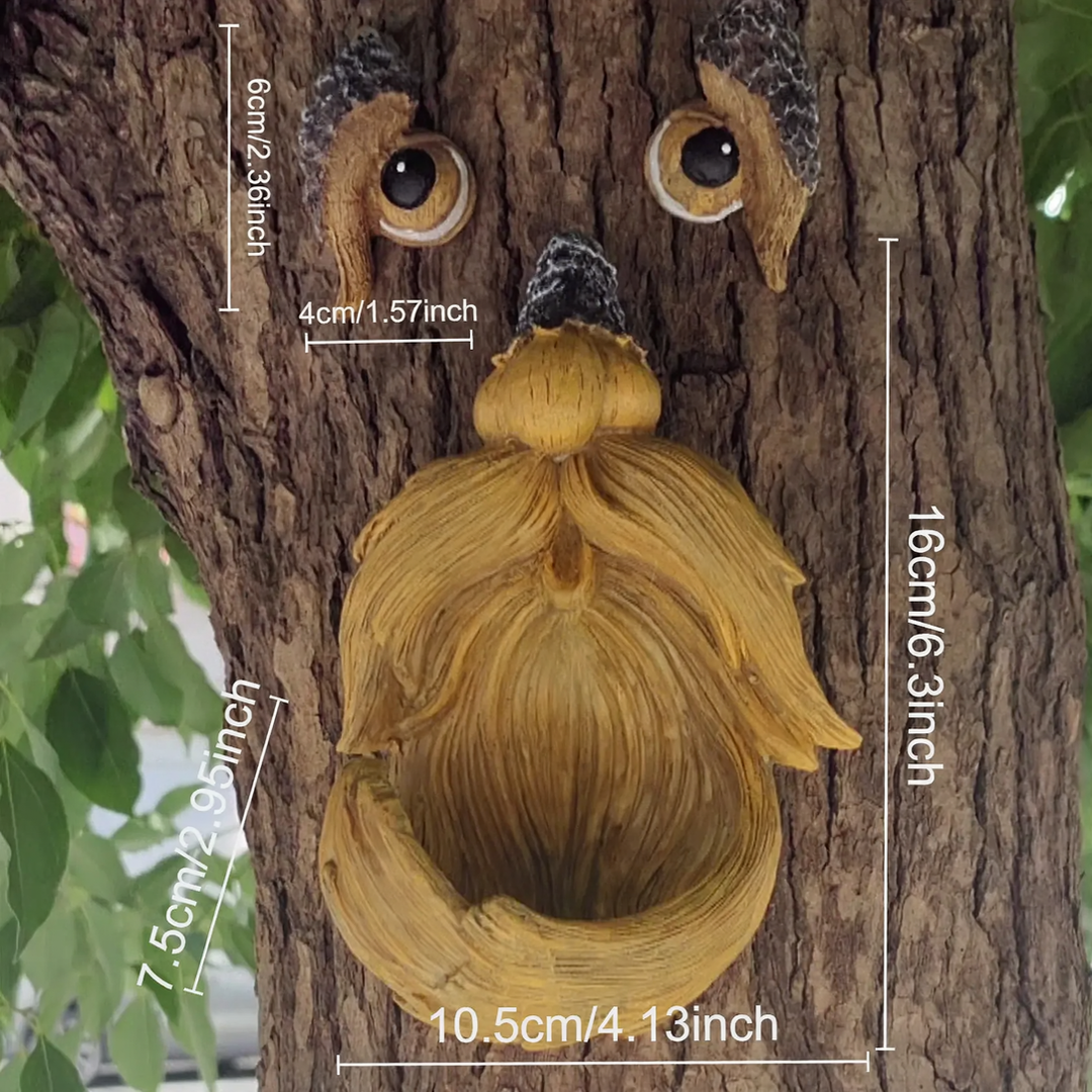 Decorative bird feeder made of resin