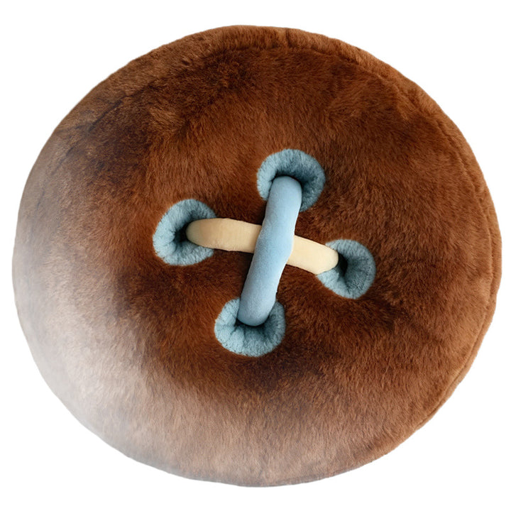 Round cuddle cushion with button, 40 cm